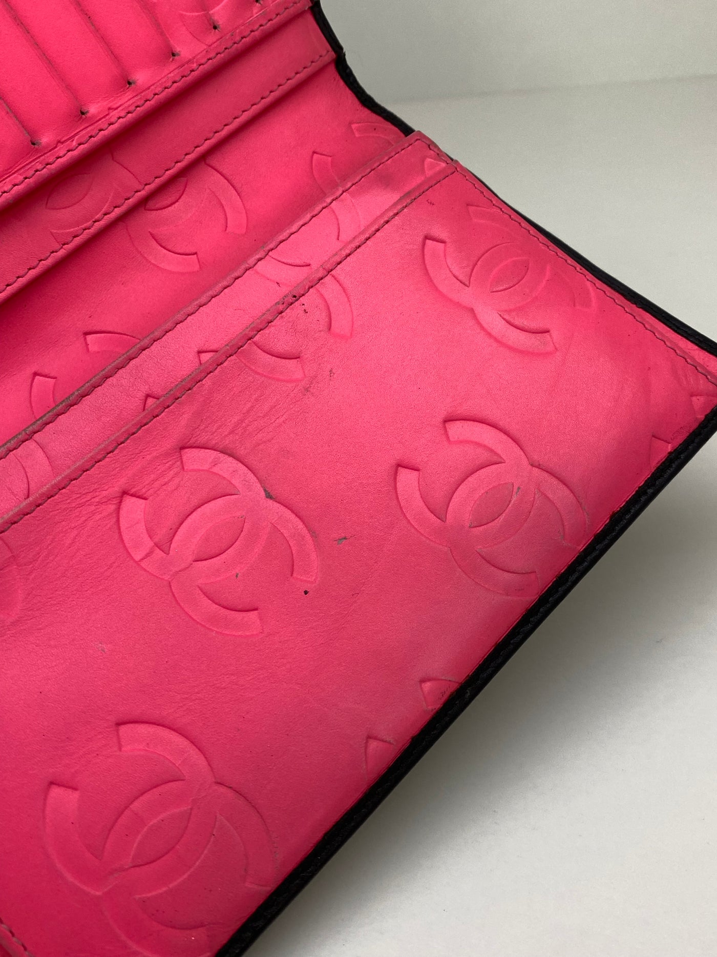 Chanel Long Flap Wallet - Pink Inside