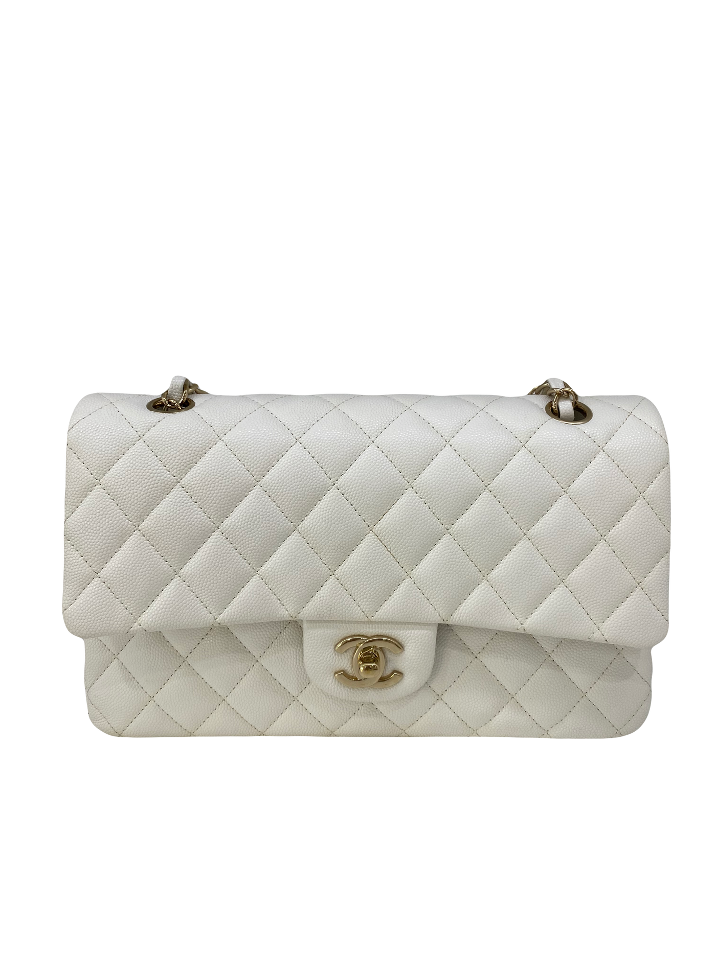 Chanel Classic Flap Medium White CGHW