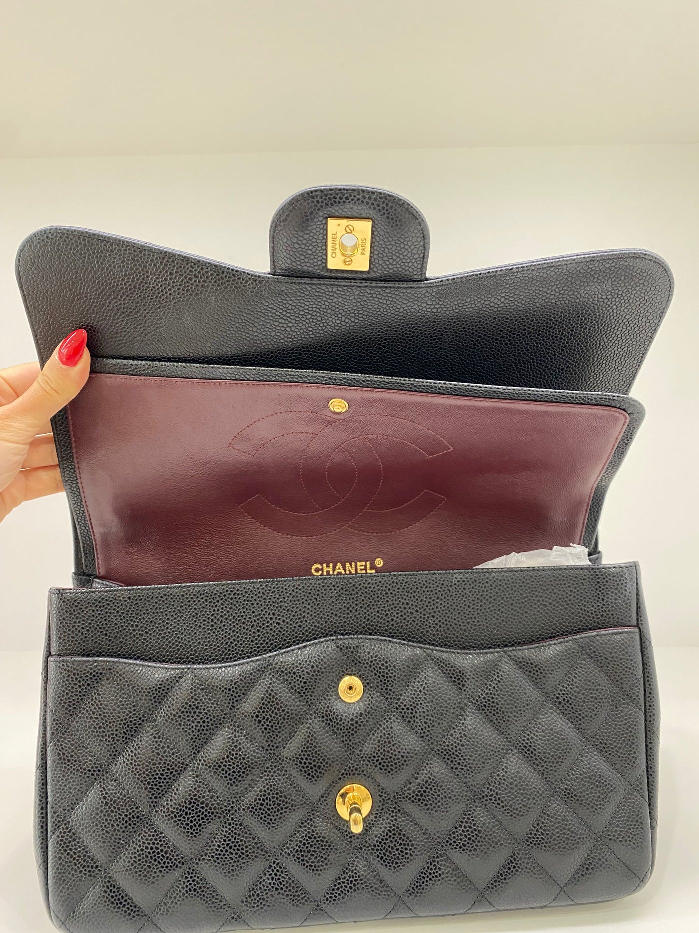 Chanel Classic Flap Jumbo Black Caviar GHW