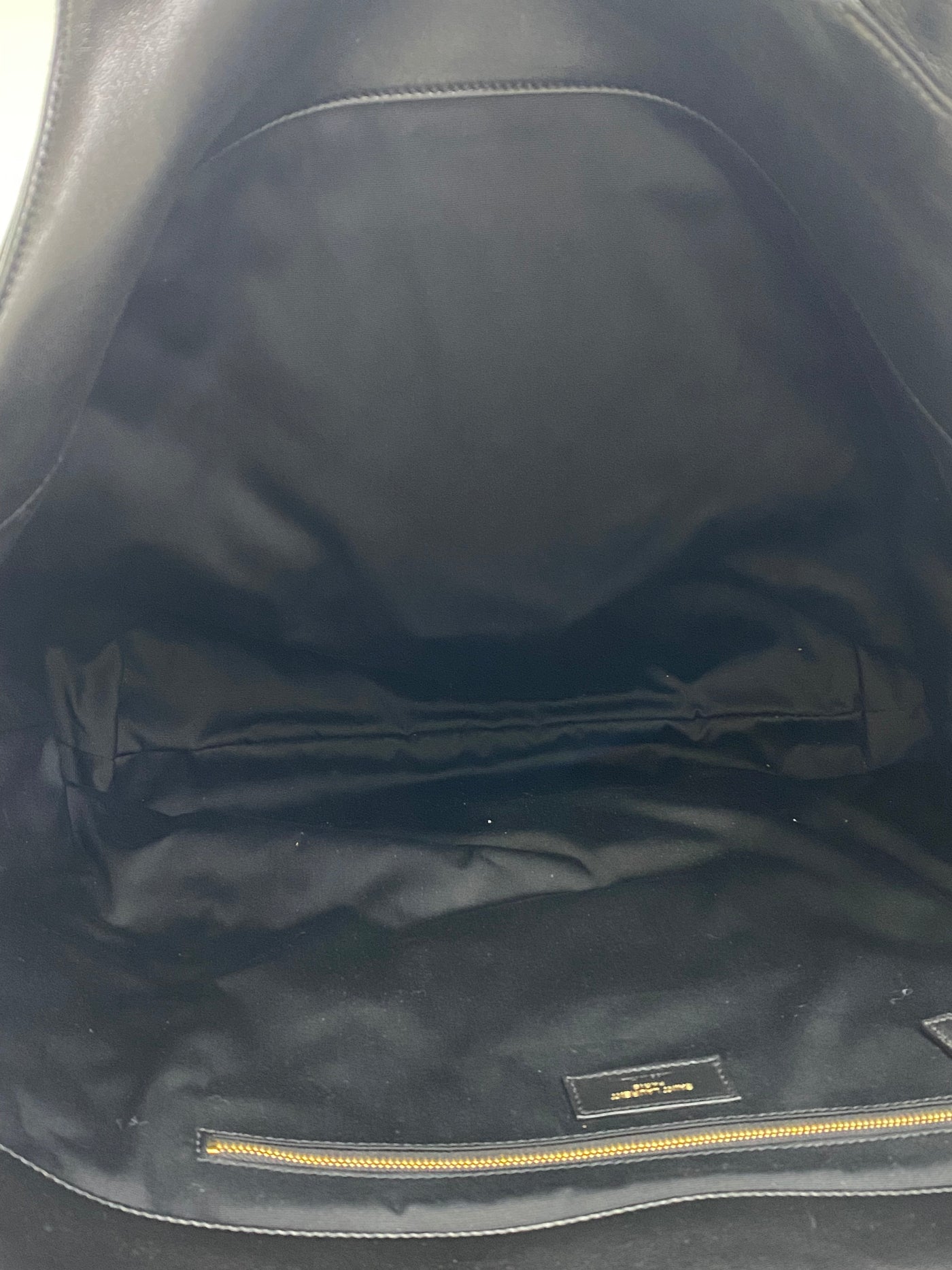 Saint Laurent Icare Black Leather Tote GHW