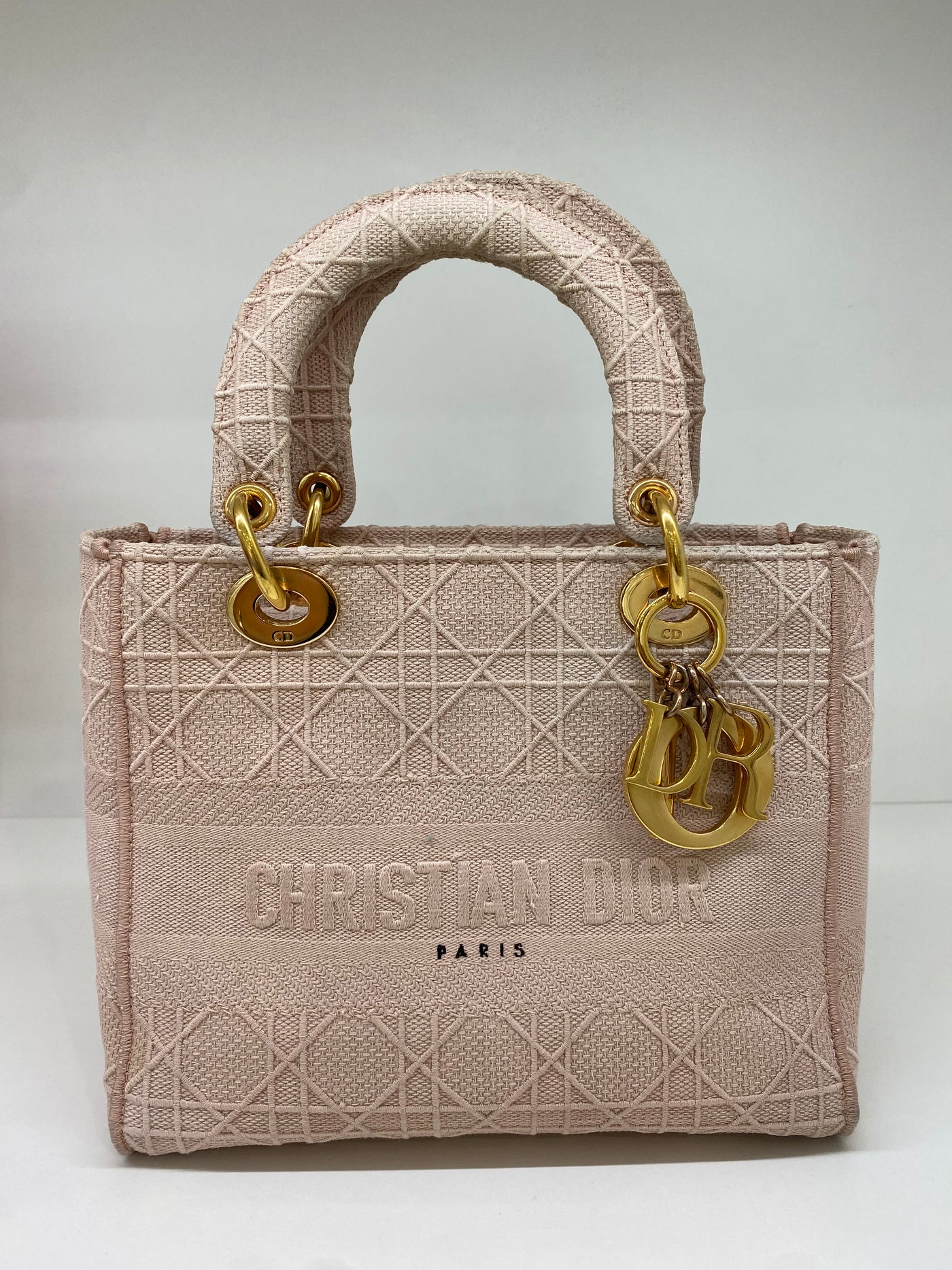 Christian Dior Lady Dior Pink Fabric RGHW