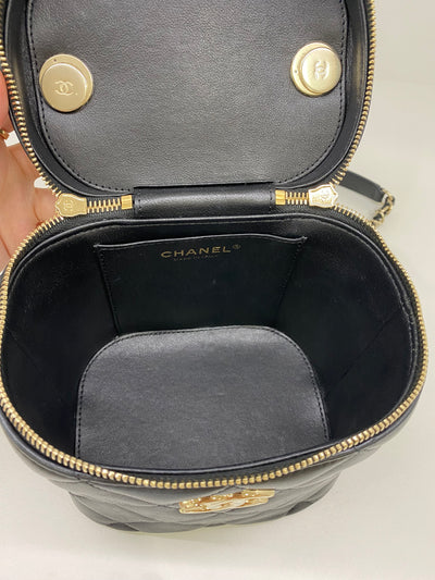 Chanel Trendy Vanity Case Black Lambskin GHW