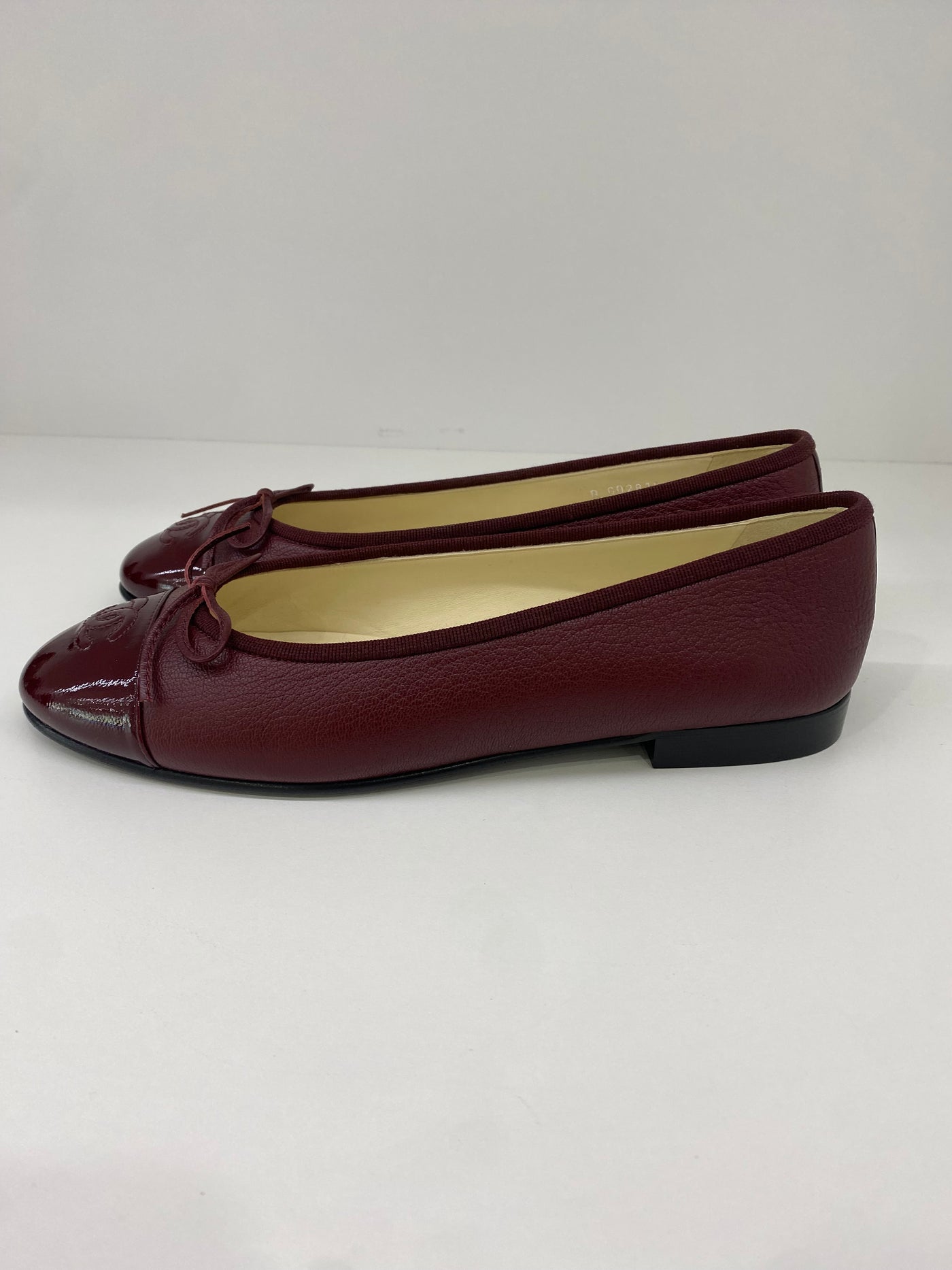 Chanel Ballet Flats Burgundy Size 39.5C