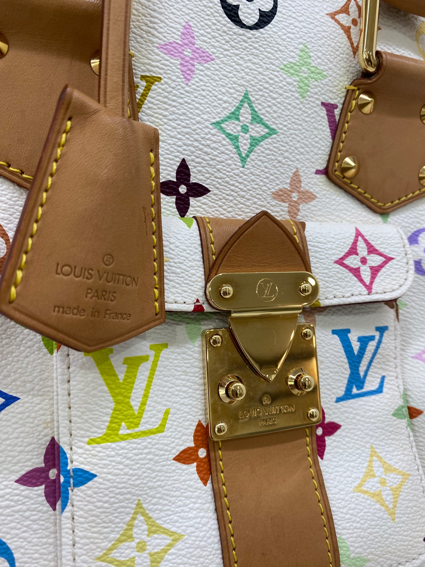 Louis Vuitton x Takashi Murakami Speedy 30 Lock White Multicolour