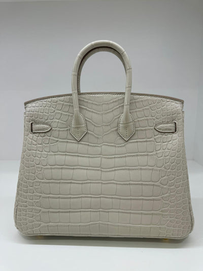 Hermes Birkin 25 Alligator Beton GHW