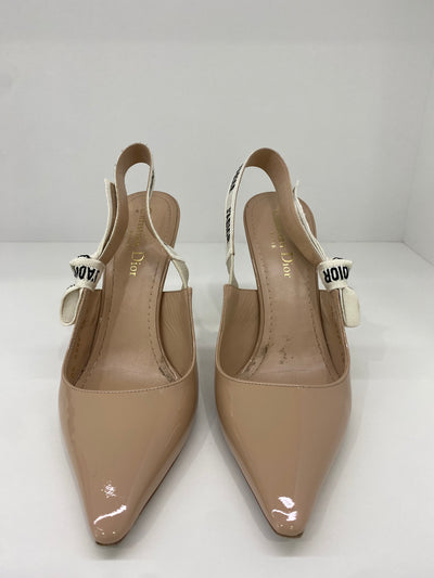 Dior J’Dior Sling Back Heel 38 Beige