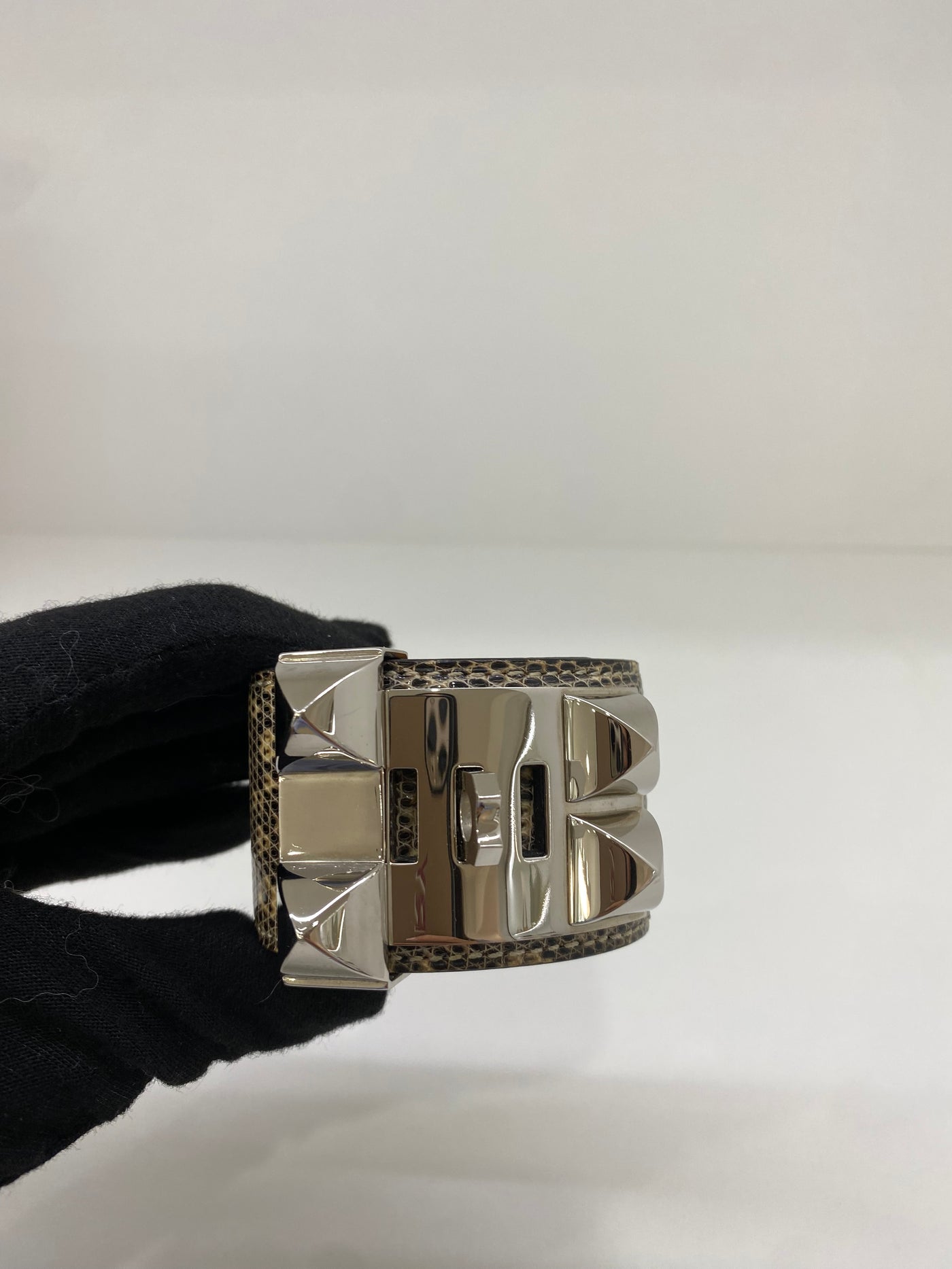 Hermes Collier De Chien Cuff Ombré Lizard PHW