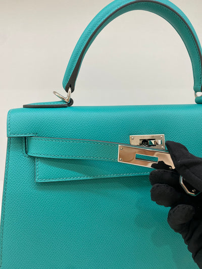 Hermes Kelly Sellier 28 Vert Vertigo D Stamp