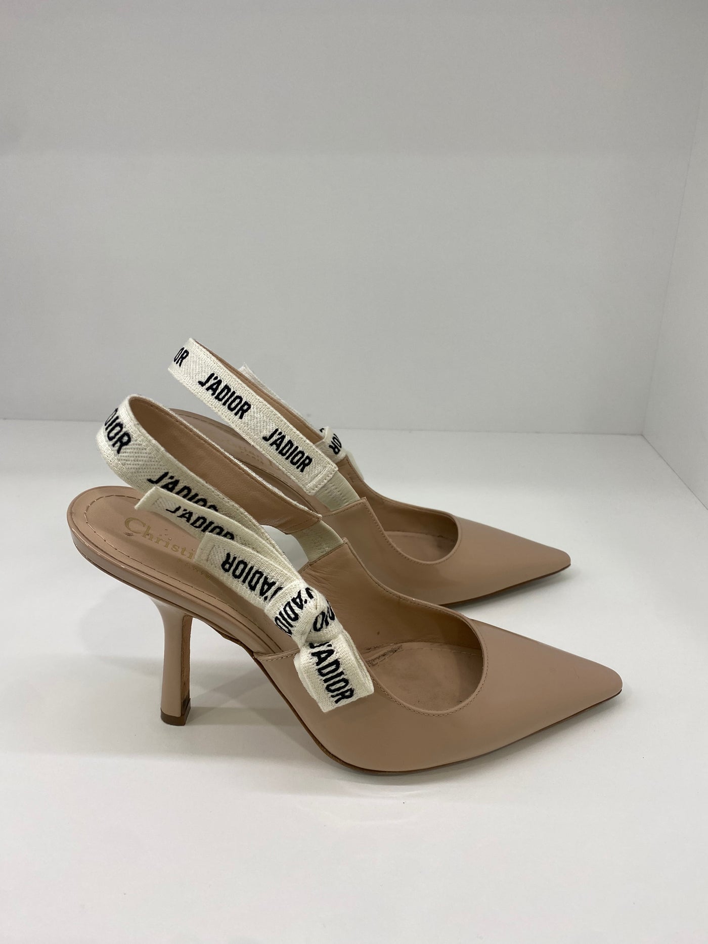 Dior J’Dior Sling Back Heel 38 Beige