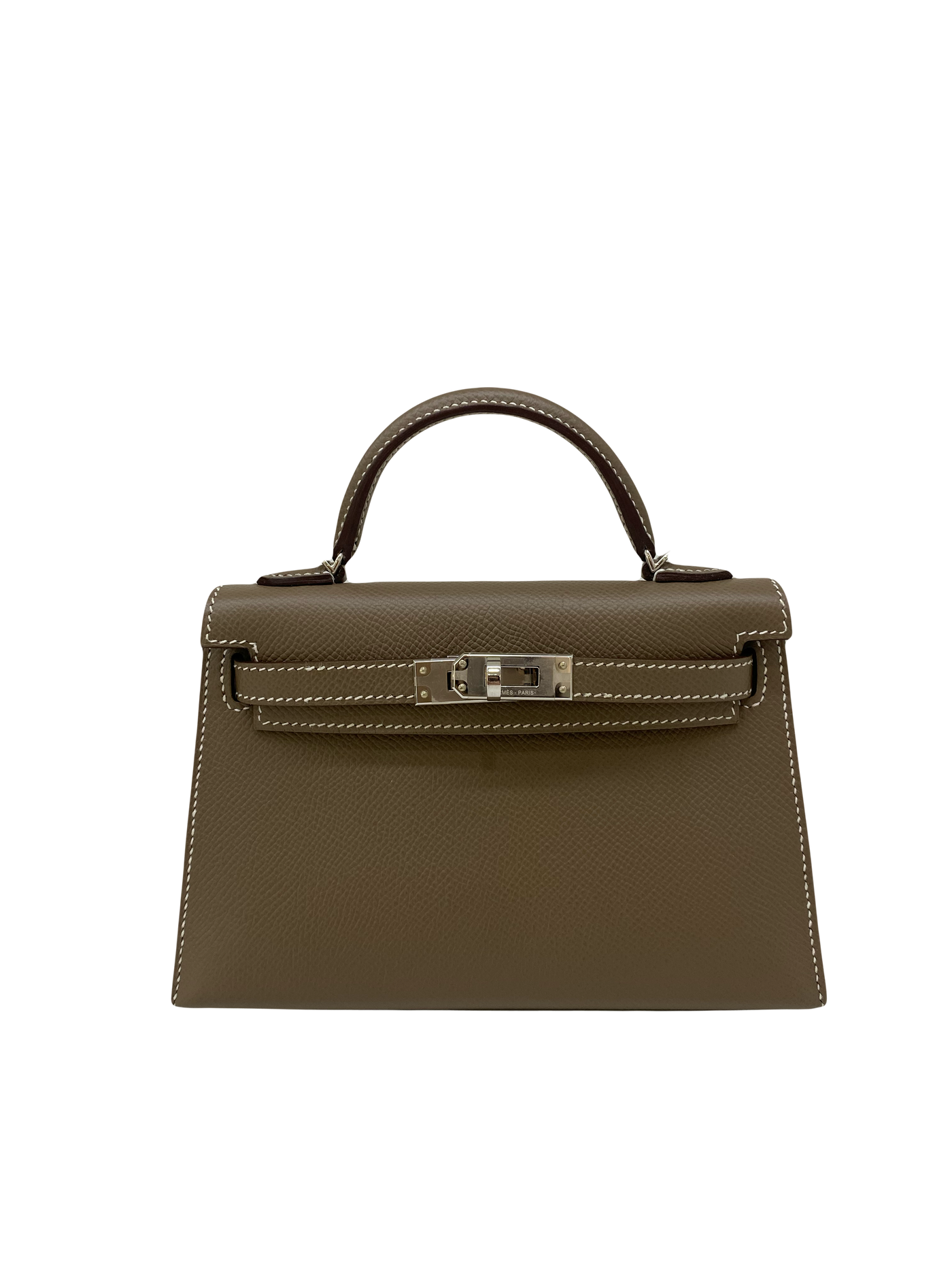 Hermes Mini Kelly Etoupe PHW