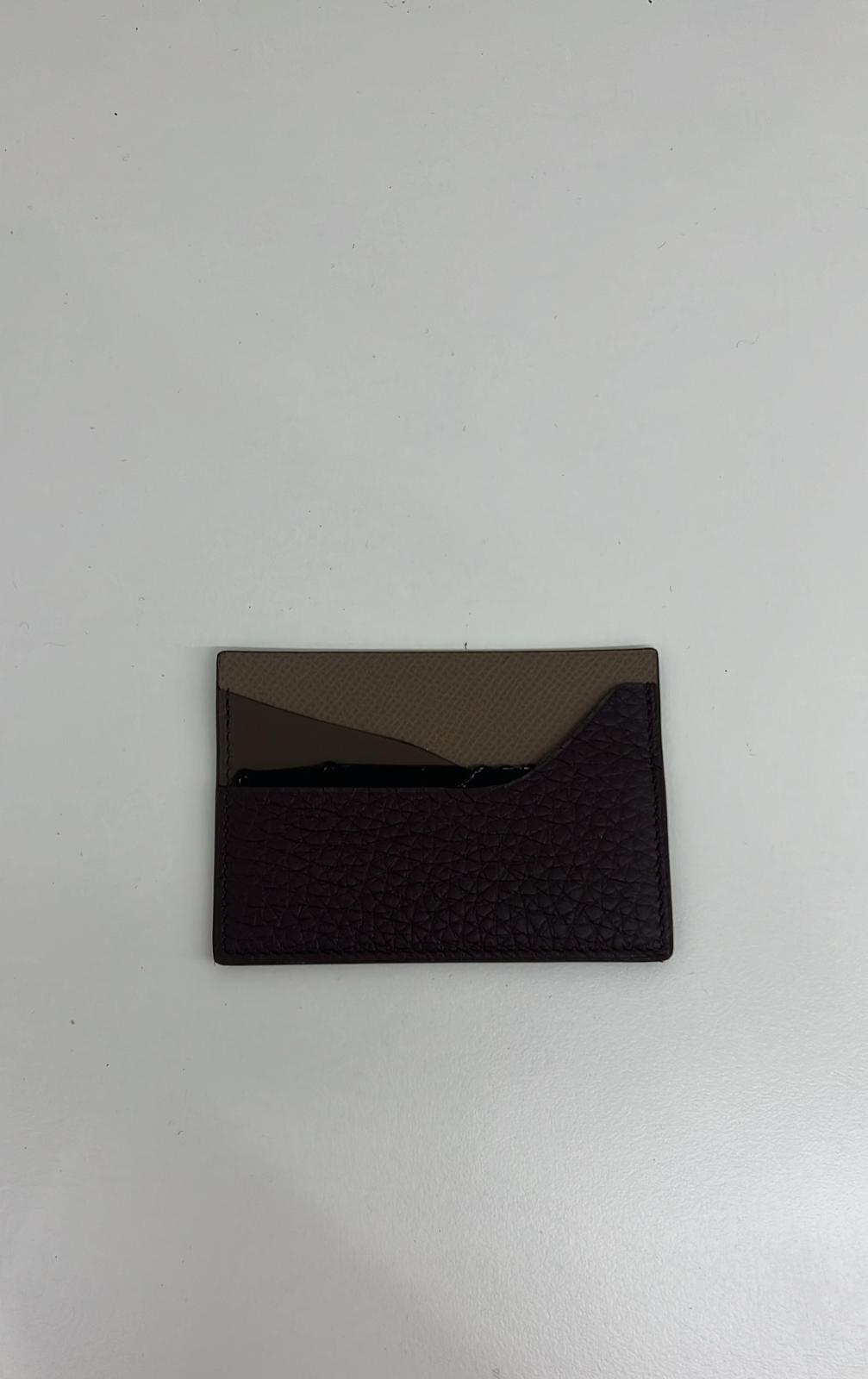 Hermes Petite H Card Wallet Brown/ Grey/ Black