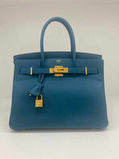 Hermes Birkin 30 - Vert bosphore GHW - D stamp