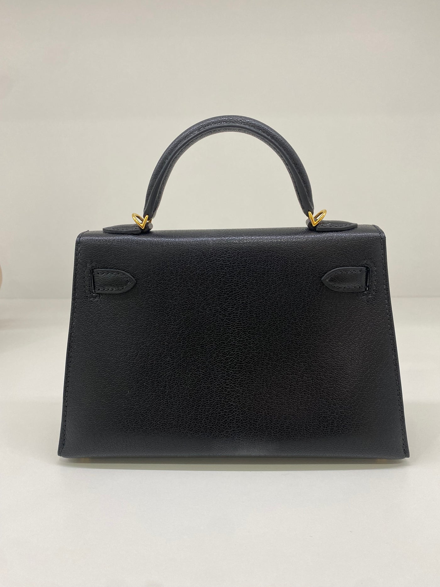 Hermes Mini Kelly Black -Z Stamp Chevre GHW