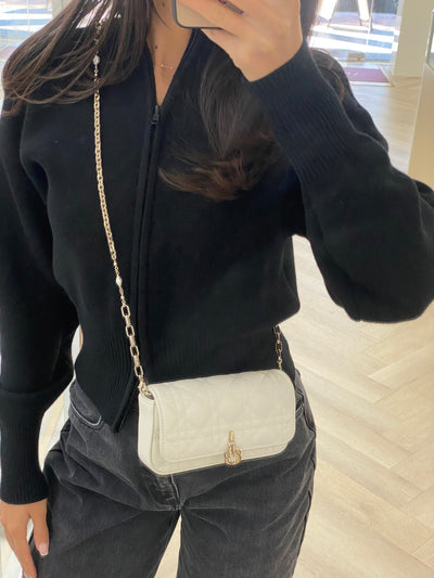 Dior Mini Bag White with Chain