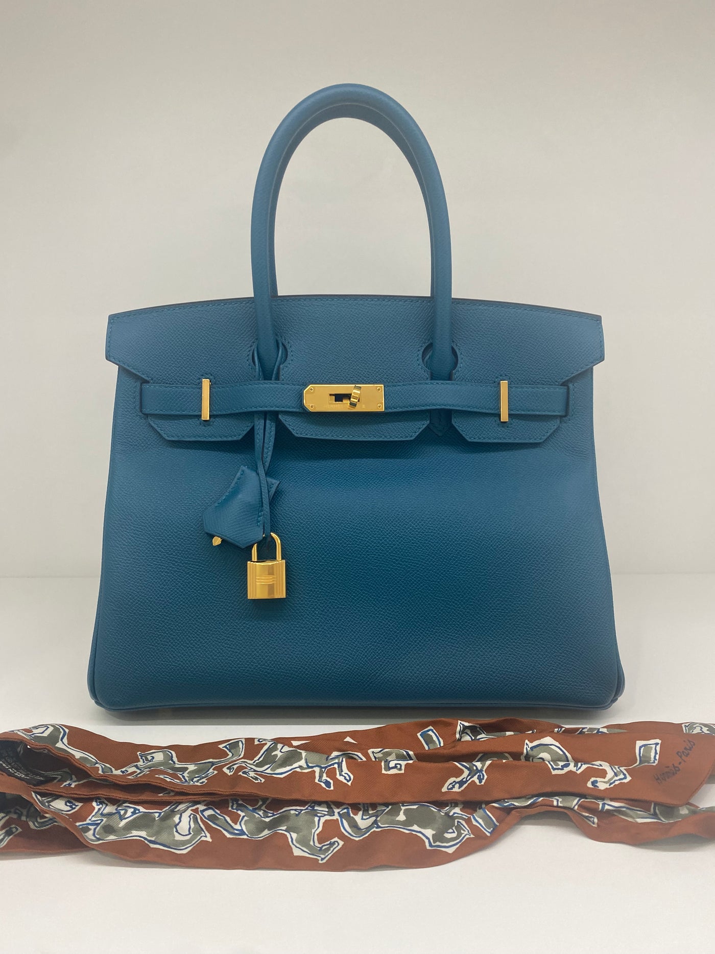 Hermes Birkin 30 - Vert bosphore GHW - D stamp