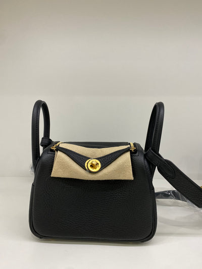 Hermes Mini Lindy Black GHW