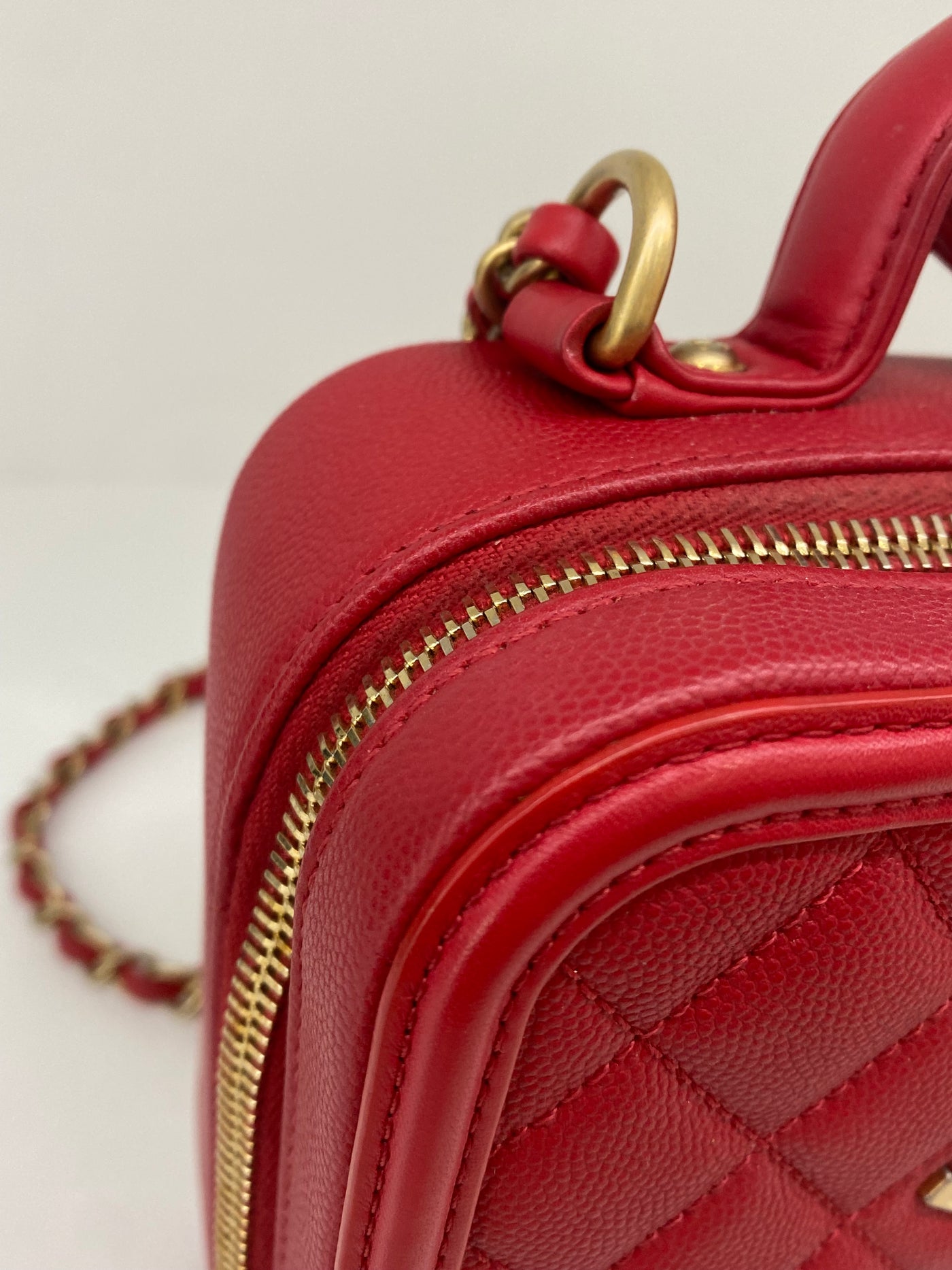 Chanel Red Vanity Bag