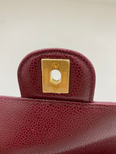 Chanel Small Flap Burgundy Caviar GHW