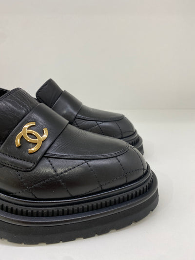 Chanel Platform Loafer Black Size 36.5C