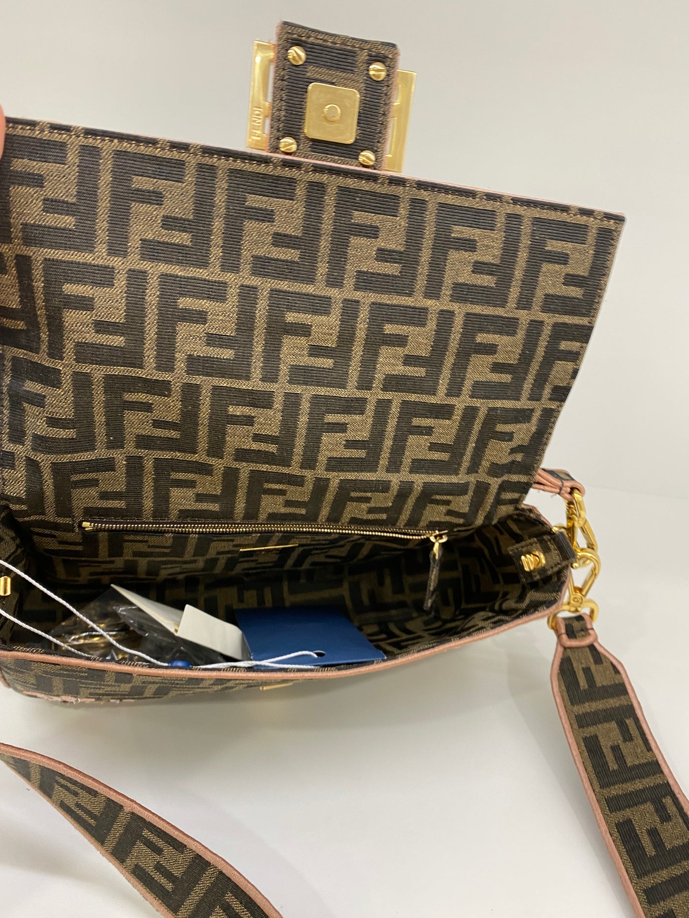 Fendi Baguette Brown Jacquard FF