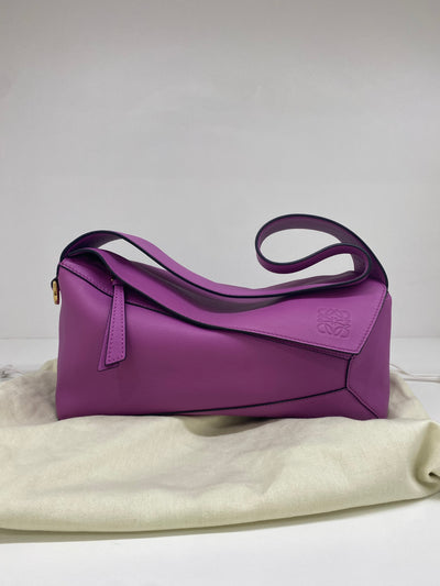 Loewe puzzle hobo shoulder bag purple