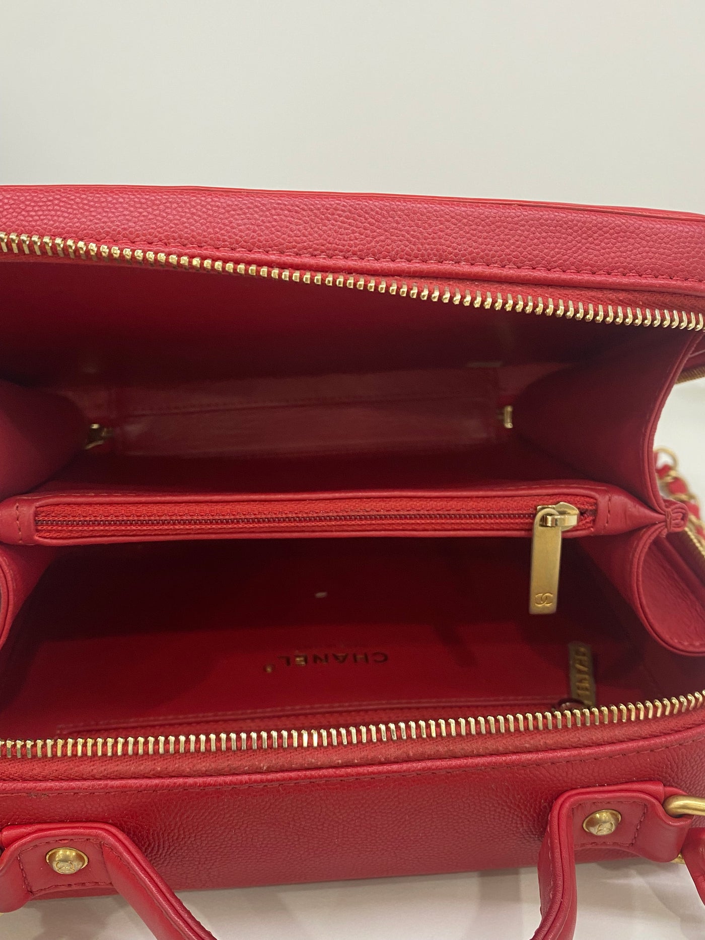 Chanel Red Vanity Bag