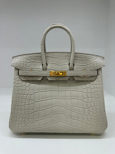 Hermes Birkin 25 Alligator Beton GHW