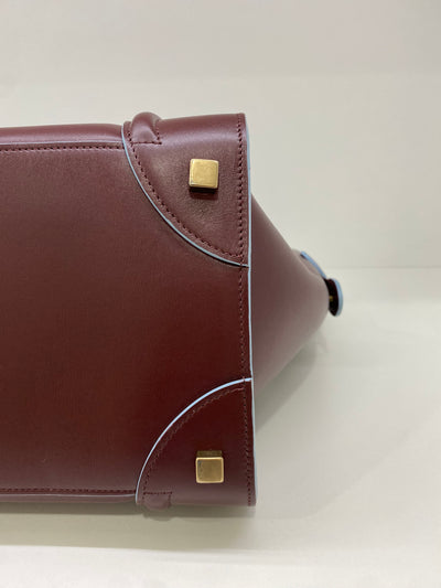 Celine Luggage Bag Burgundy