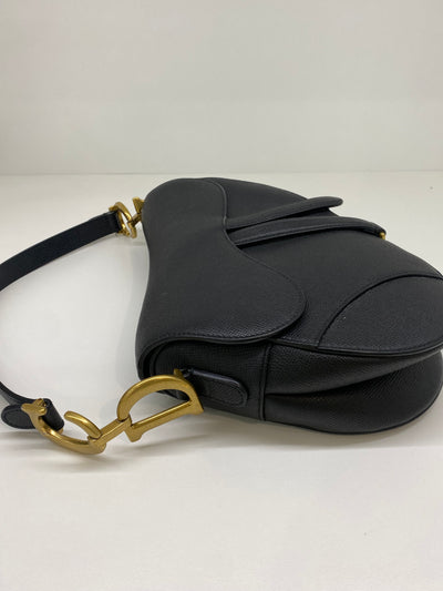 Christian Dior Saddle Bag Medium Black GHW