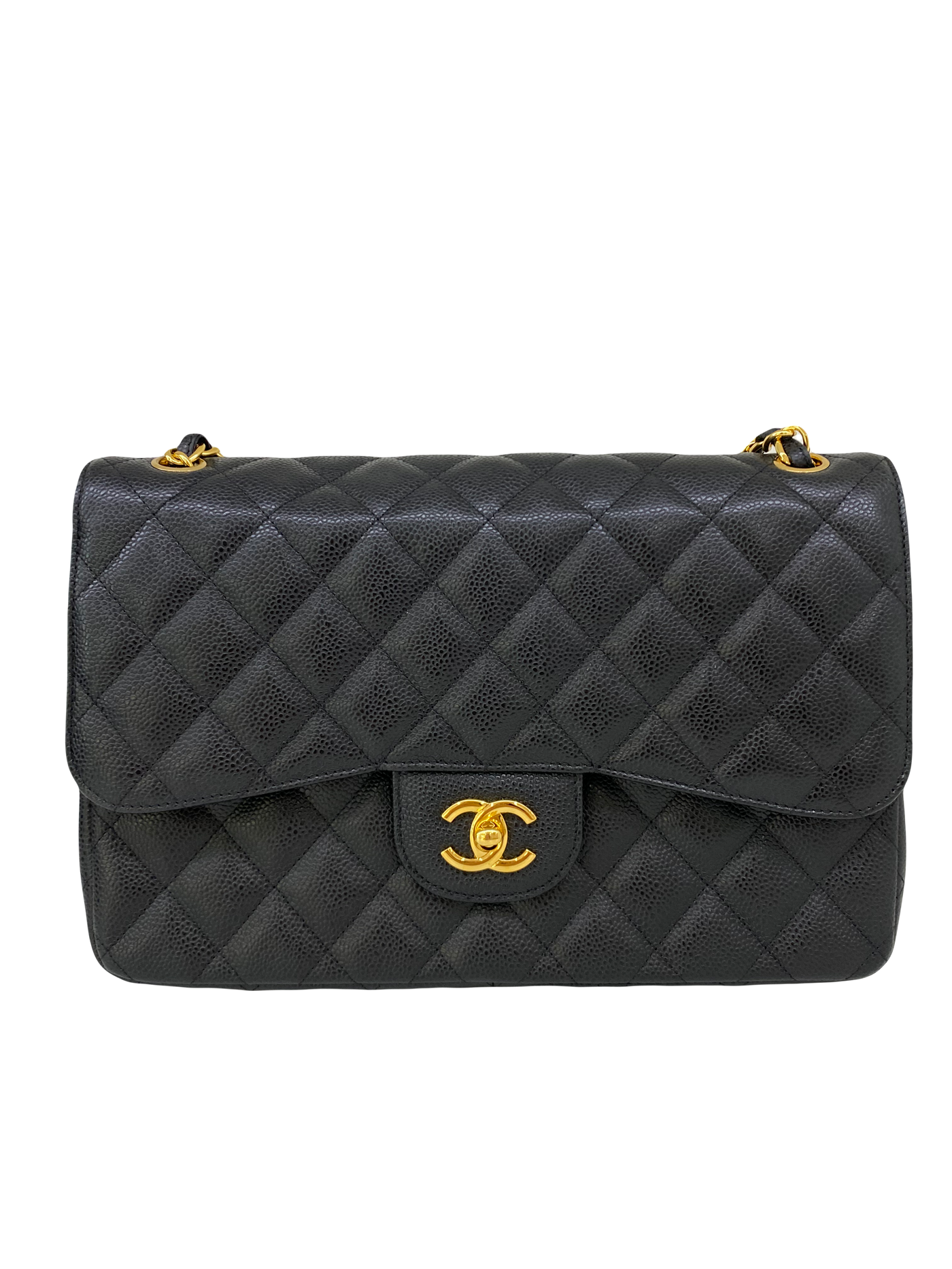 Chanel Classic Flap Large Jumbo Black Caviar GHW