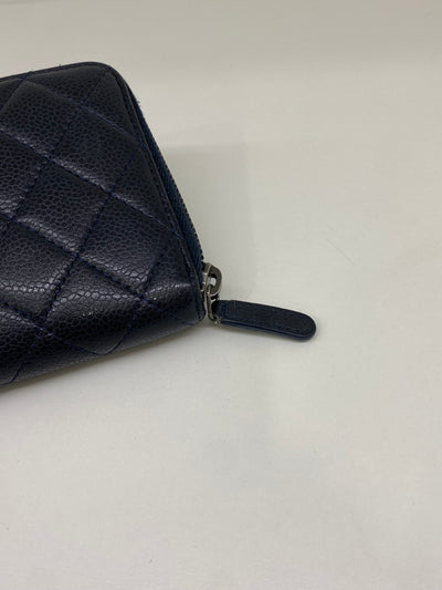 Chanel Wallet Navy Caviar SHW