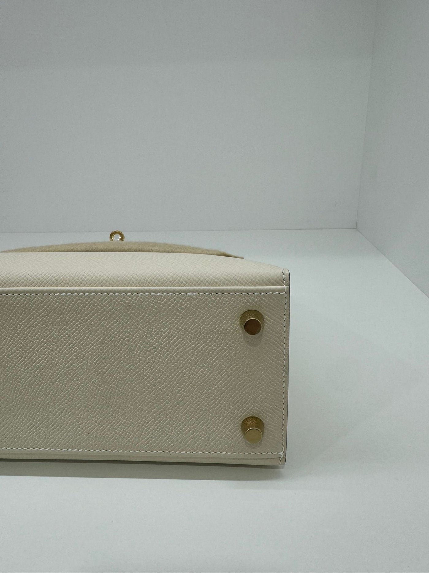 Hermes Kelly 25 Craie GHW