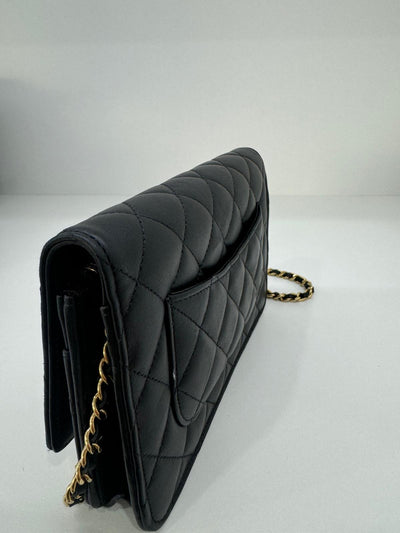 Chanel WOC Lambskin Black GHW