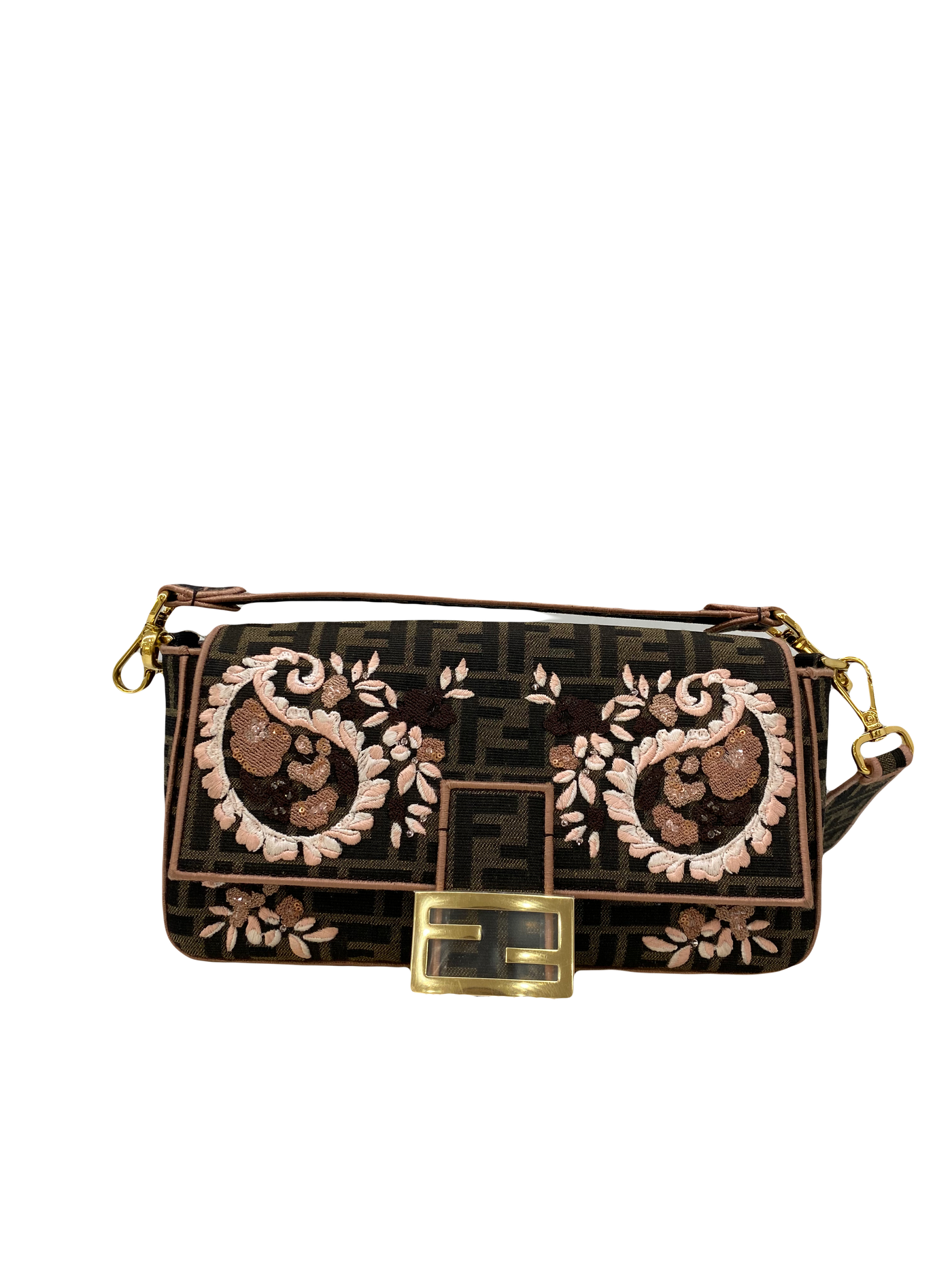 Fendi Baguette Brown Jacquard FF