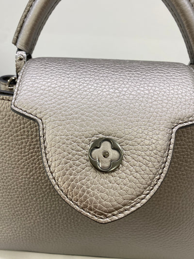 Louis Vuitton Capucine Grey Metallic BB