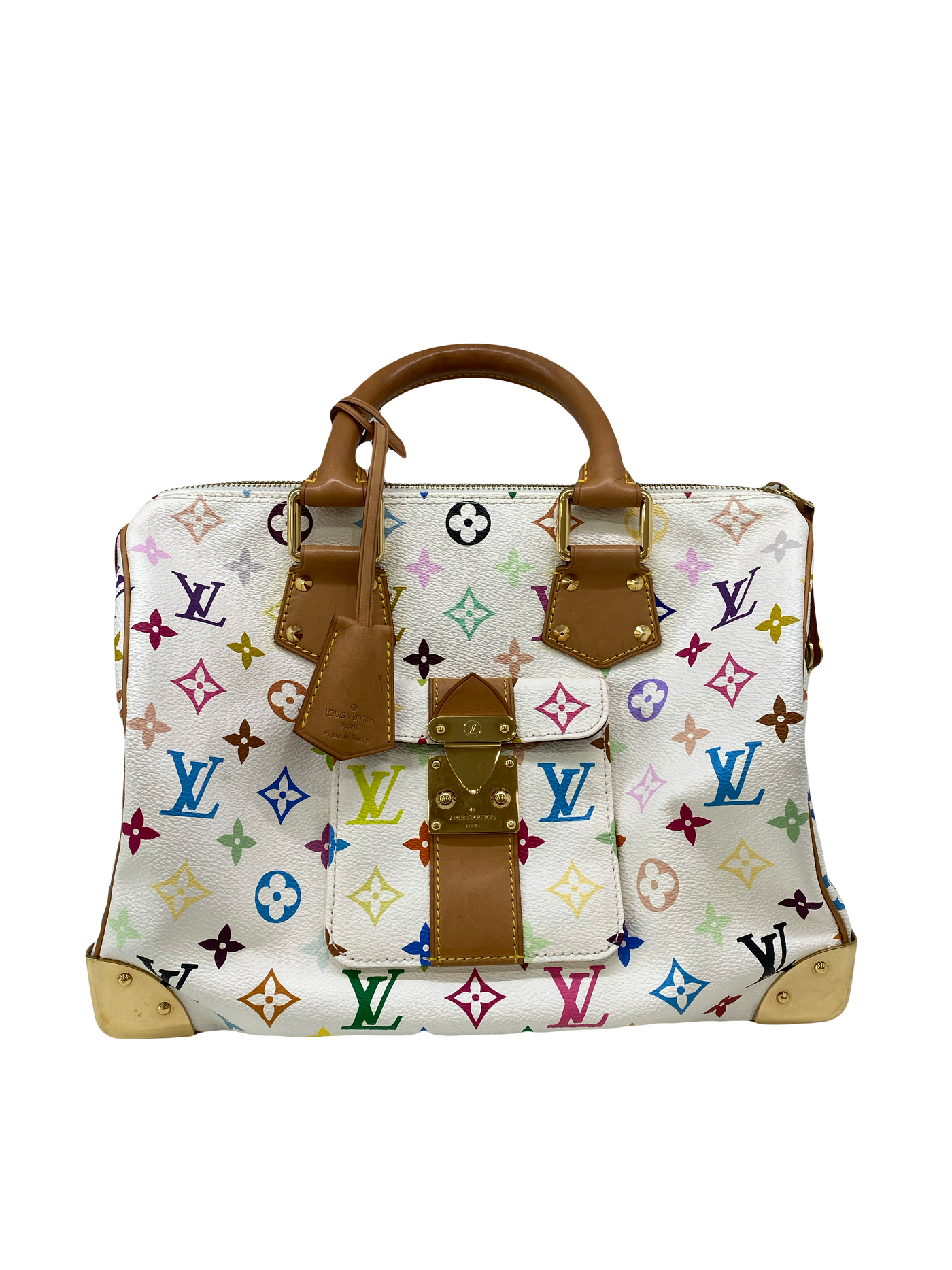 Louis Vuitton x Takashi Murakami Speedy 30 Lock White Multicolour