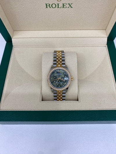 Rolex Datejust 31mm Diamond Bezel Green Dial