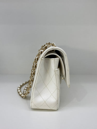 Chanel Classic Flap Medium White CGHW