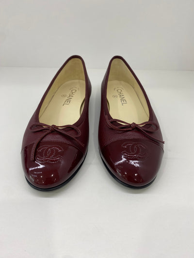 Chanel Ballet Flats Burgundy Size 39.5C