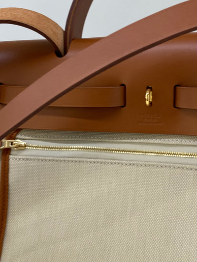 Hermes Herbag 31 Beige Ecru & Natural Sable GHW