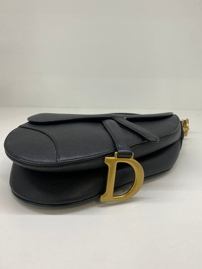 Christian Dior Saddle Bag Medium Black GHW