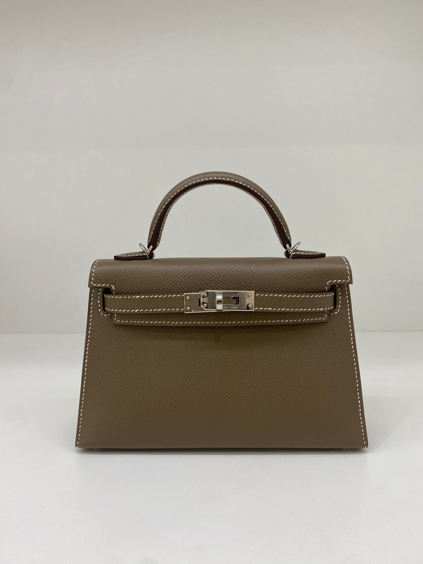 Hermes Mini Kelly Etoupe PHW