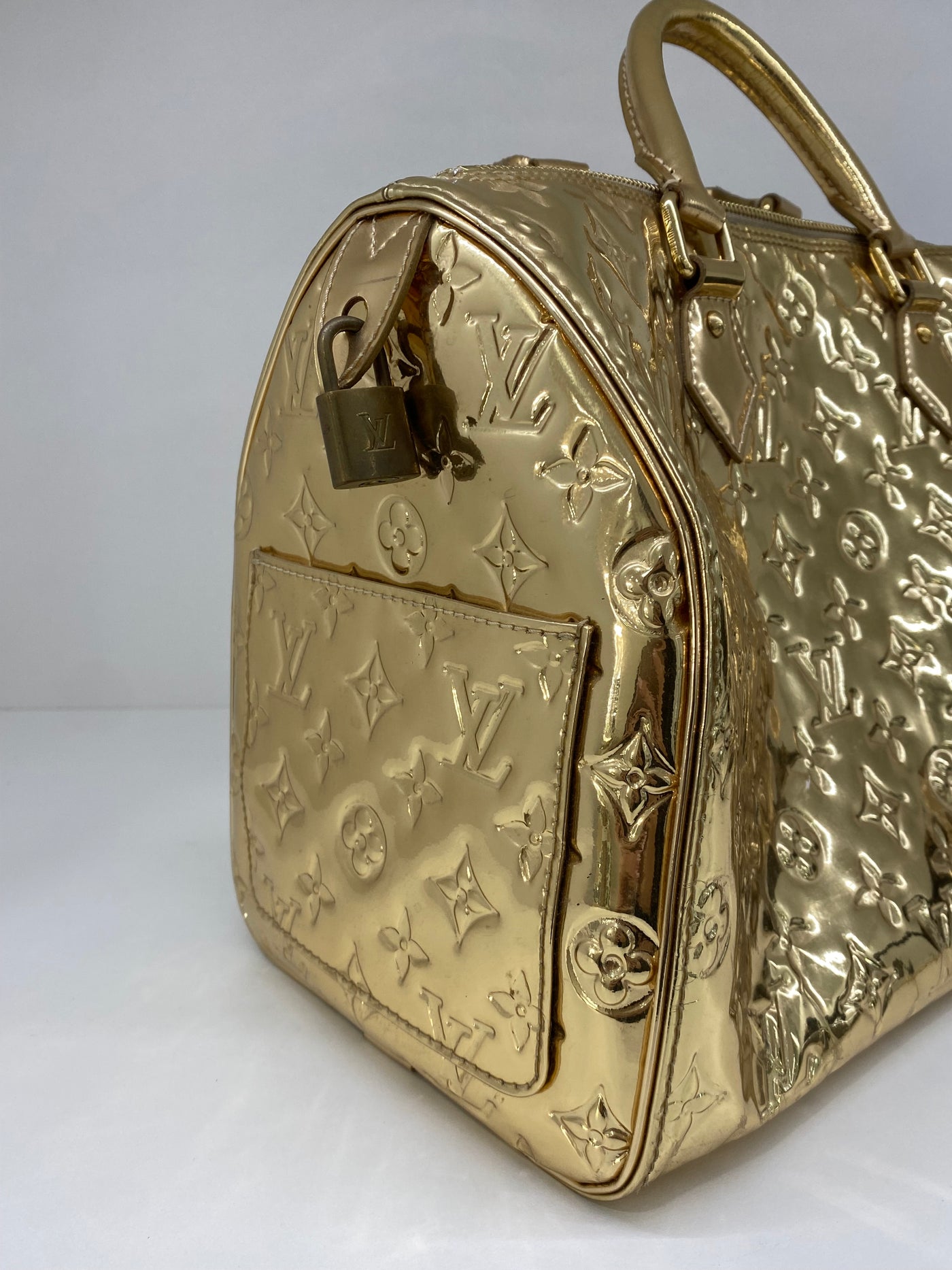 Louis Vuitton Gold Mirror Speedy 30