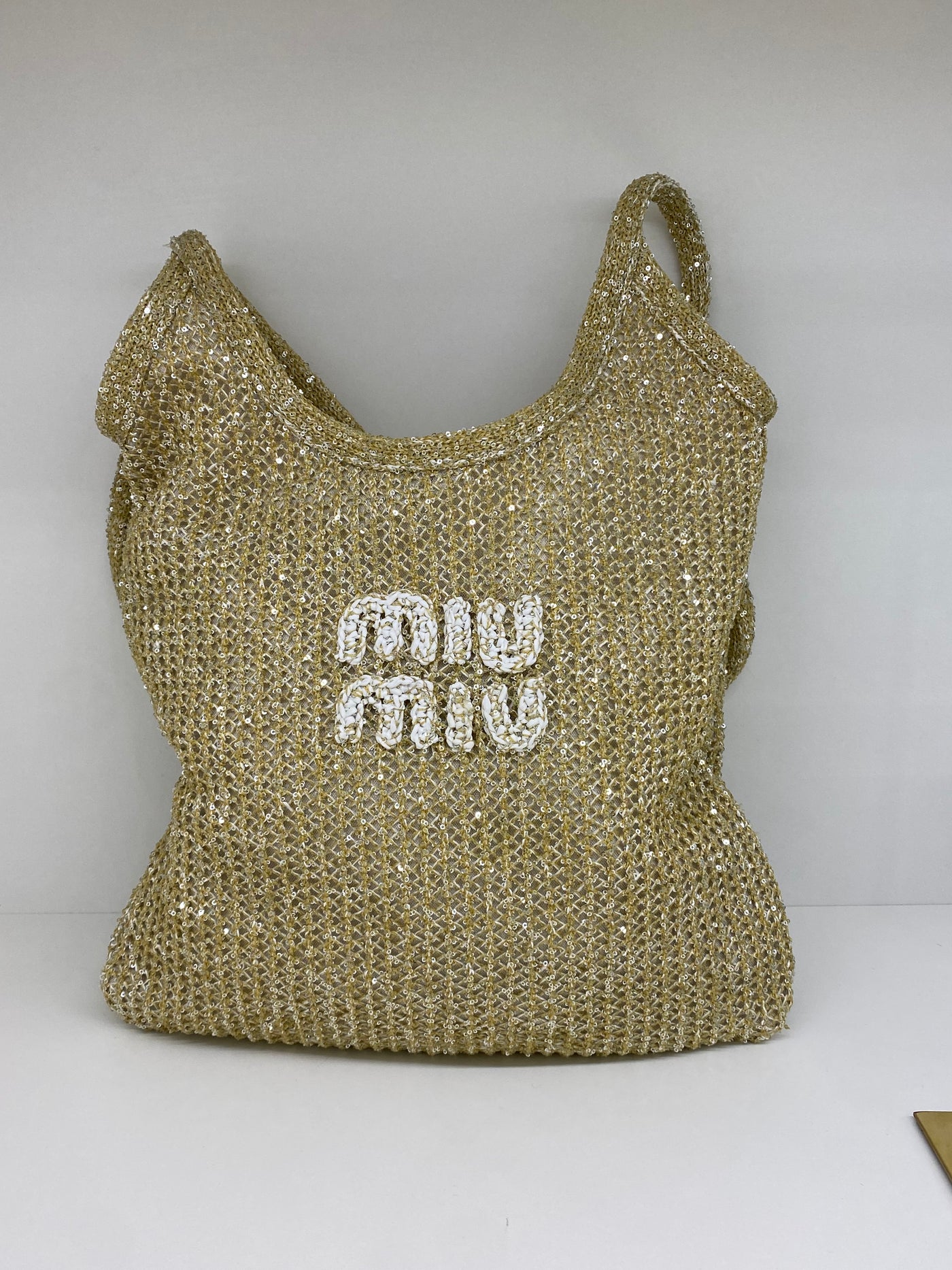 Miu Miu Gold Sequin Tote