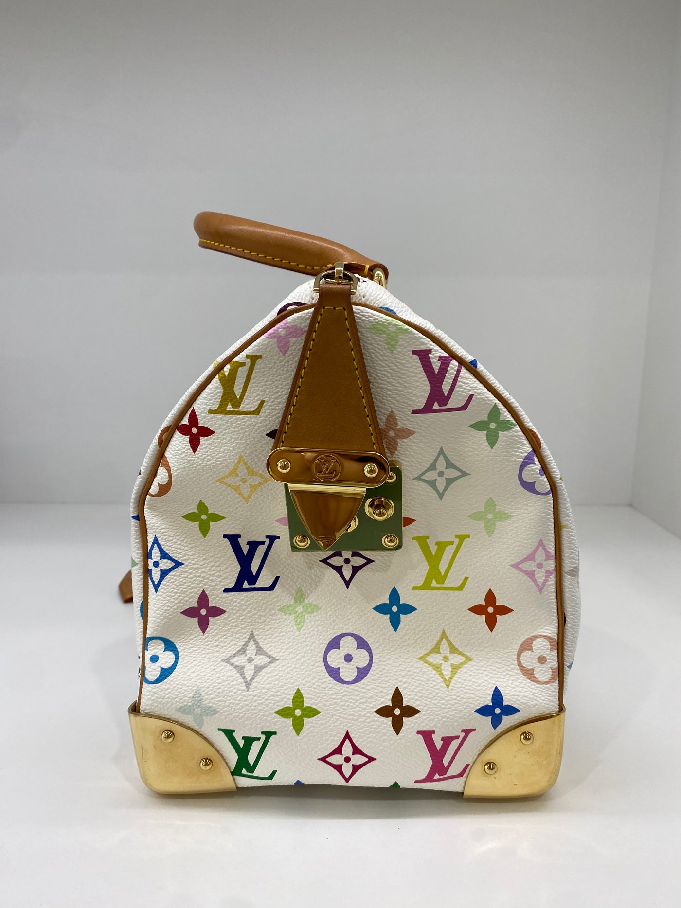 Louis Vuitton x Takashi Murakami Speedy 30 Lock White Multicolour