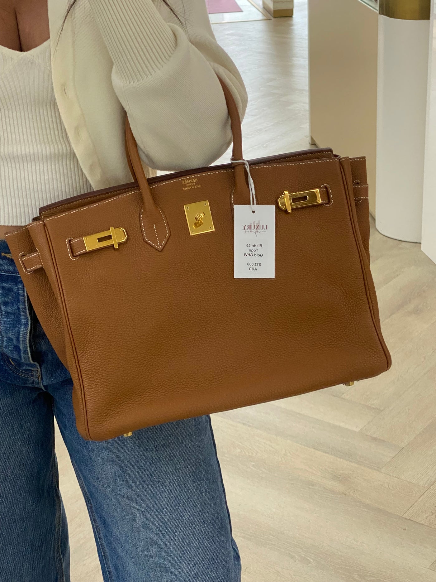 Hermes Birkin 35 Gold GHW