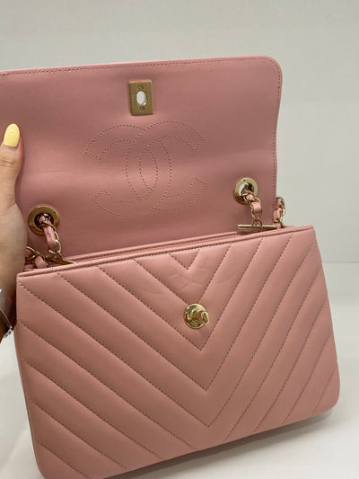 Chanel Trendy Pink Chevron CGHW