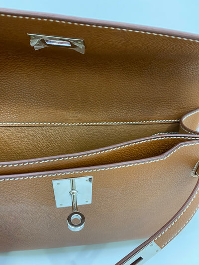 Hermes Kelly Depeches 25 Fauve PHW