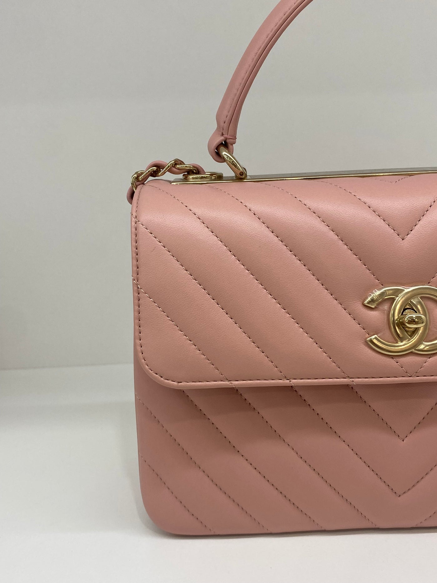 Chanel Trendy Pink Chevron CGHW