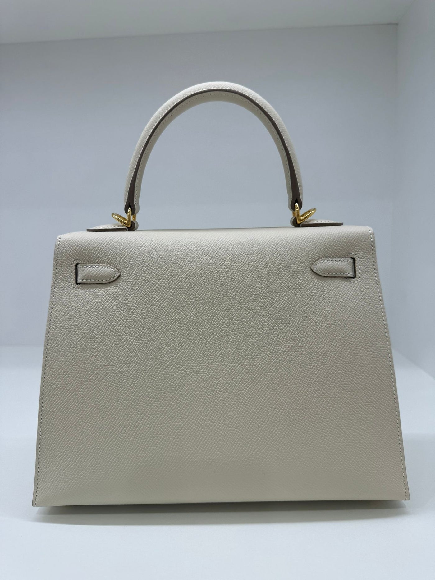 Hermes Kelly 25 Craie GHW